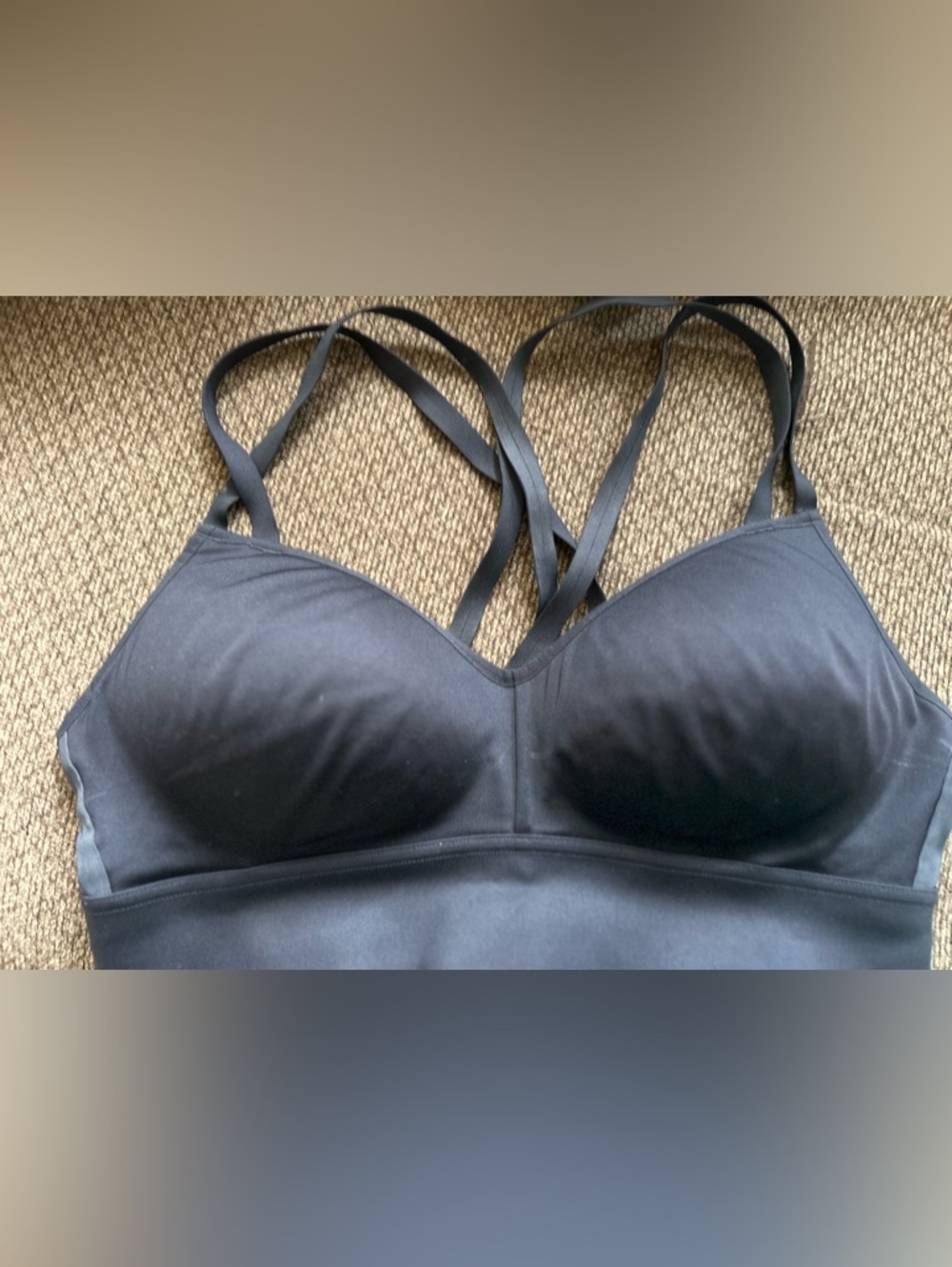 Under Armour Black Strappy Sports Bralette Large